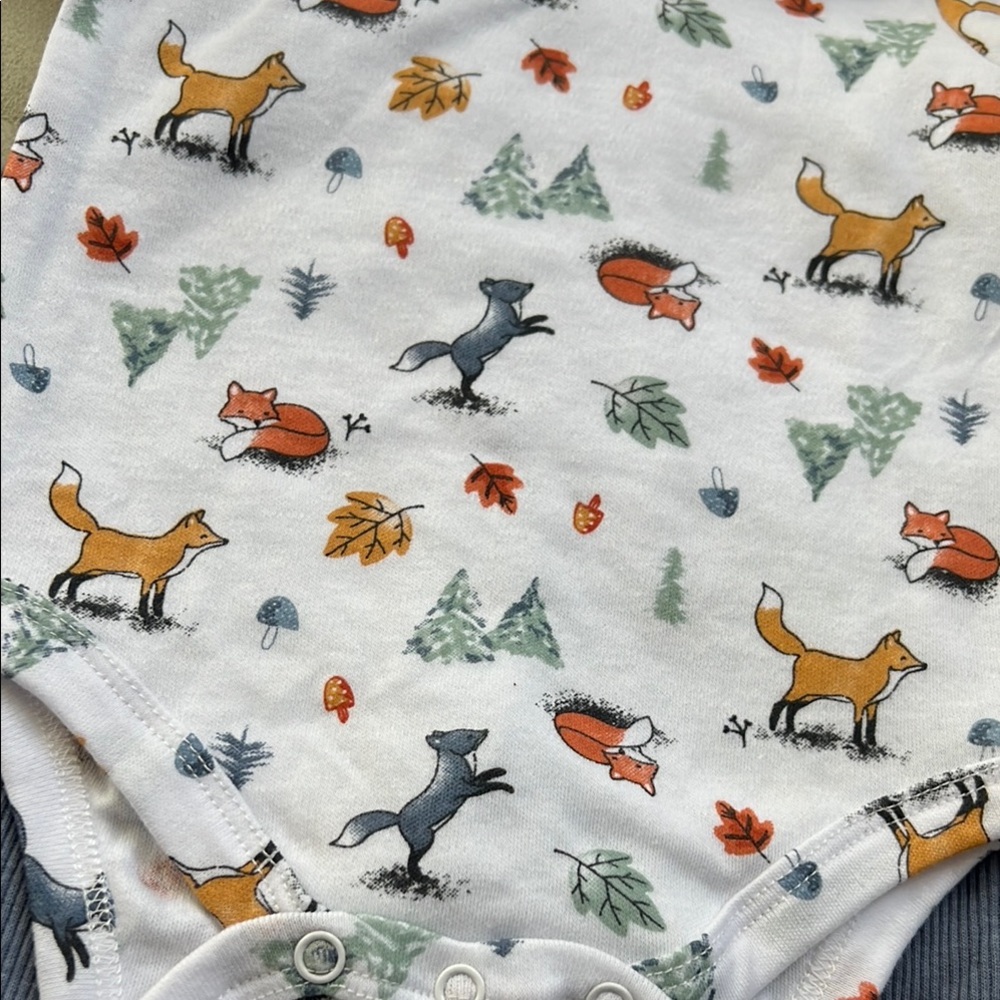 Fox Print Kids Matching Set - Picture 4 of 4
